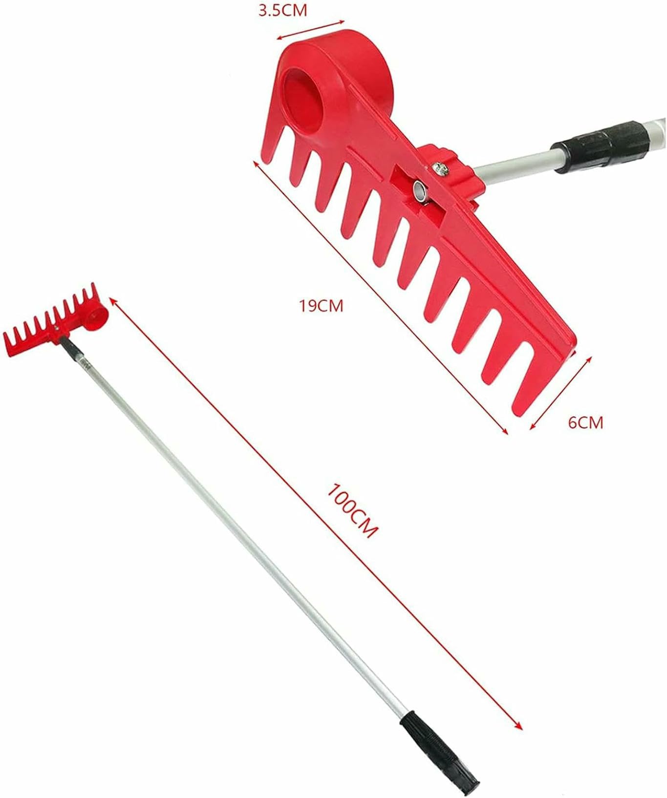 Golf Sand Rake, Trawnik Leveling Rake, Golf Garden Traw Level, Wyposażony W 39-Calowy Uchwyt, Trawnik Leveler Dla Gleby Brudu Sand Top Dressing, Garden Yard Trawnik Clea