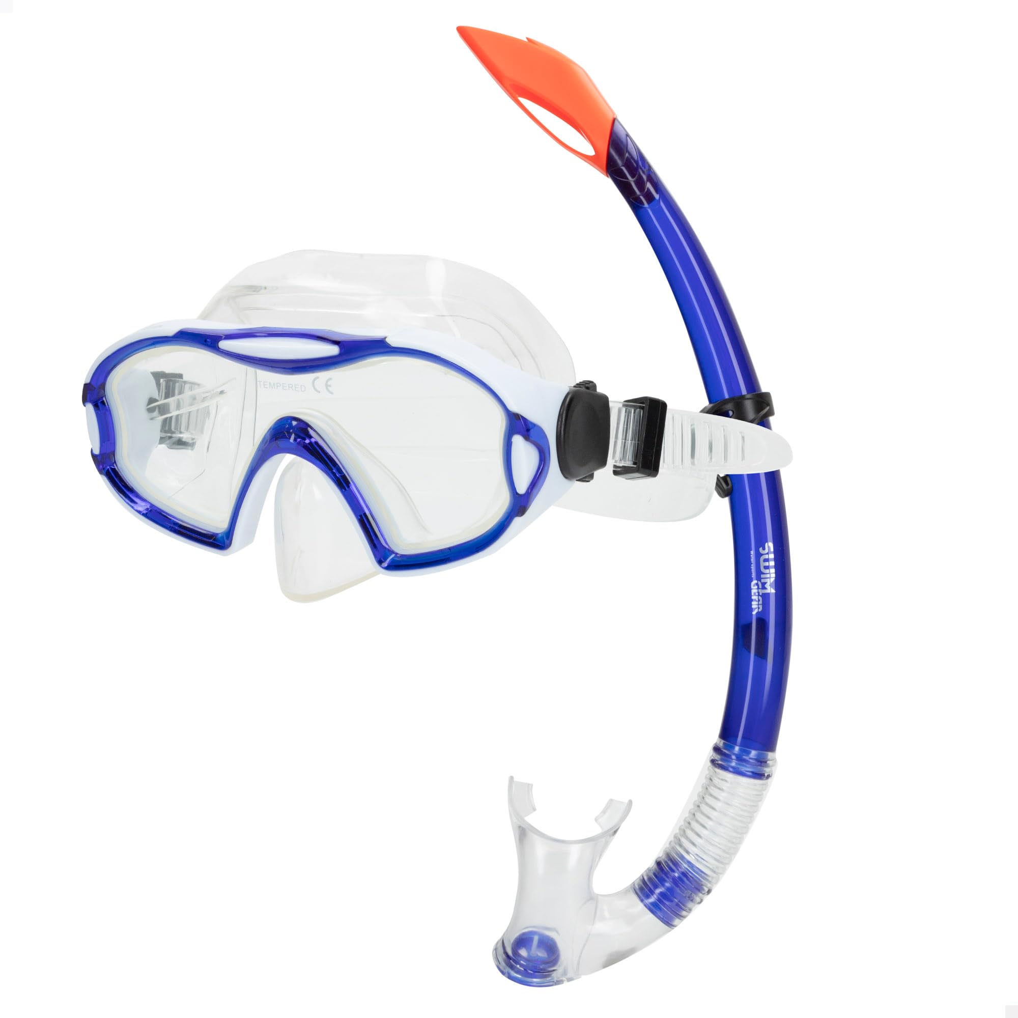AKTIVE Aqua Sport Gafas de Buceo con Tubo Flexible niños, Sello Silicona, Látex Free, Lentes de Cristal Templado, Fácil Ajuste, Ángulo de visión 150º, Hipoalergénico, +7 años (54248)