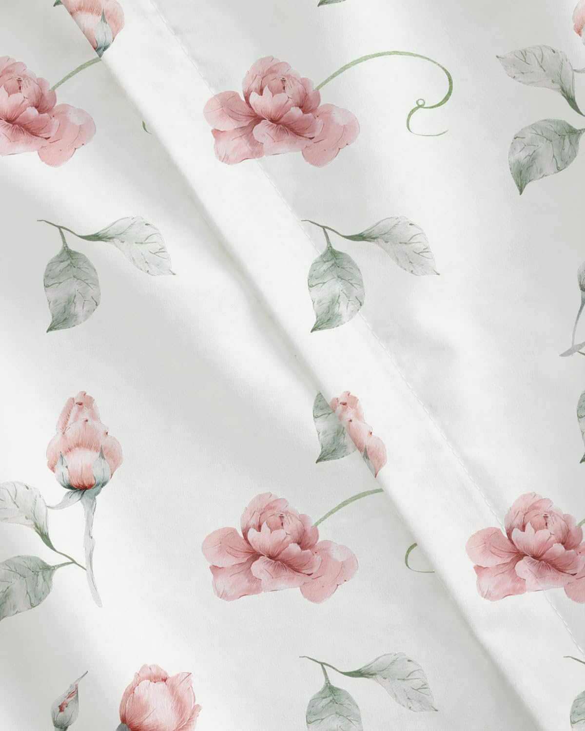 Duvet Cover Twin/Twin XL Size - Floral Duvet Cover - 2 Piece - Rosebud