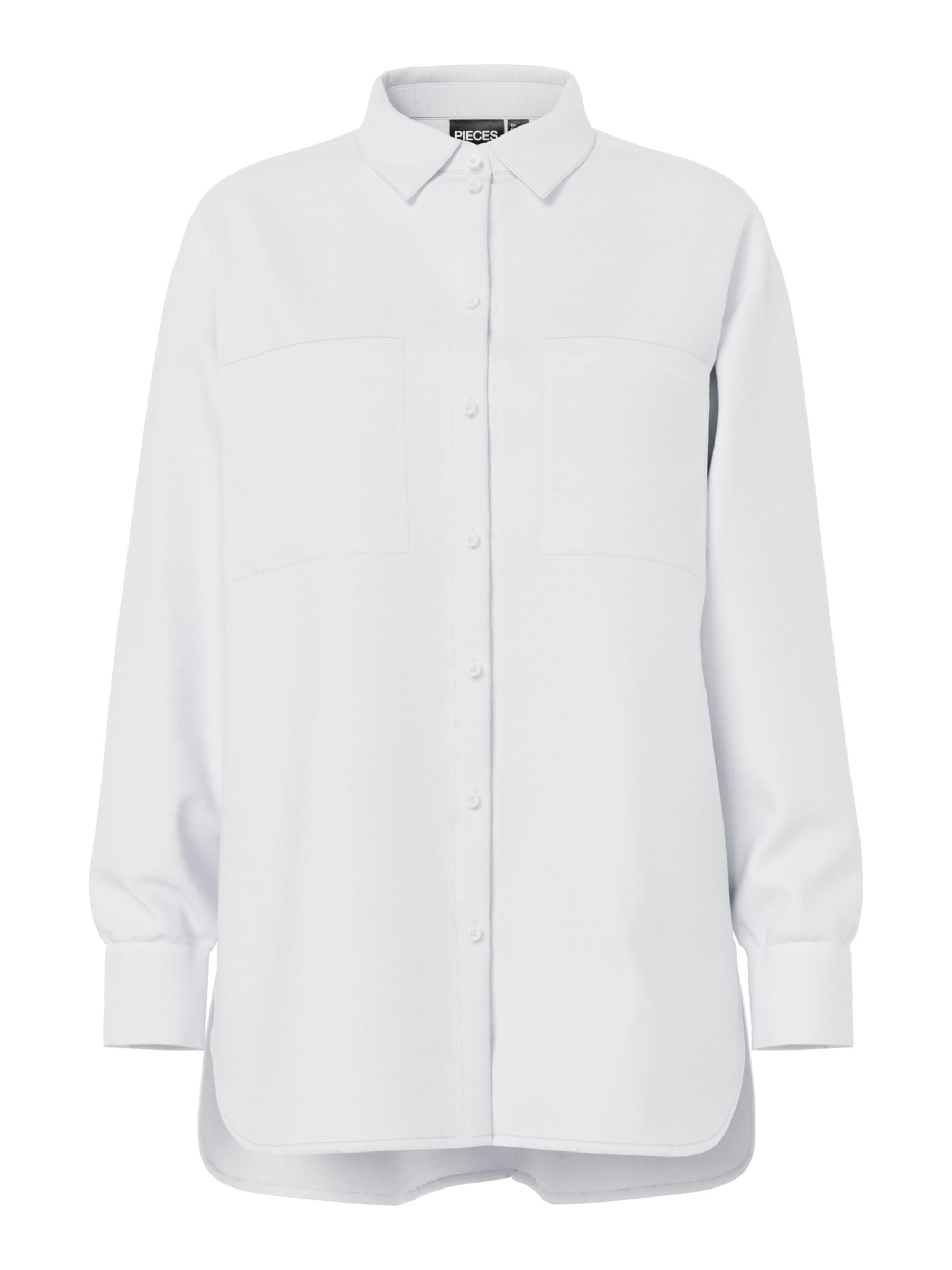 PIECES Pcmelia LS Oversize Shirt Noos, Bright White, S