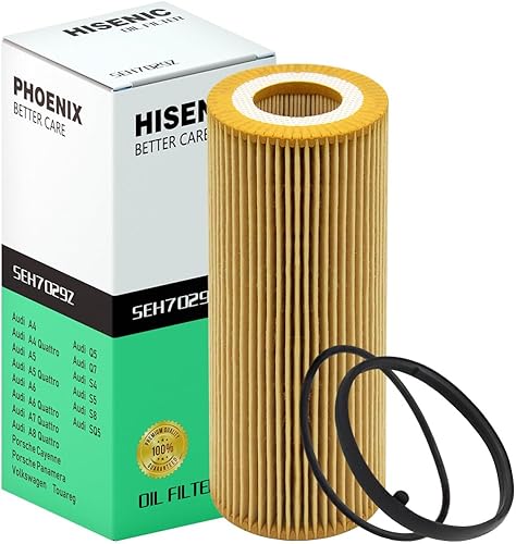 Filtro de aceite compatible con Audi A4, A5, A6, A6 QUATTRO, A7 QUATTRO, A8 QUATTRO, Q5, Q7, S4, S5, SQ5 Compatible con Porsche Cayenne Panamera
