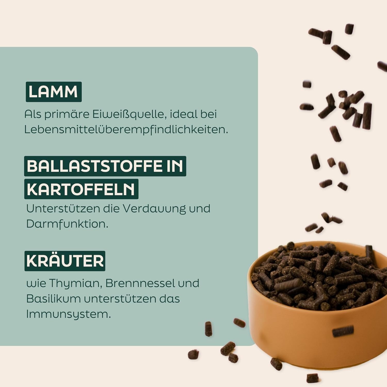 Lamm Kartoffel Hundefutter Trockenfutter 14 kg Hypoallergen Getreidefrei Für Haut & Fell Sanfte Verdauung Empfindlicher Magen Ausgewachsene Hunde Vollwertige Ernährung