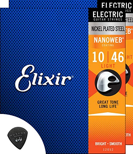 Elixir エリクサー エレキ ギター 弦 2 セット ライト 010-046 ナノウェブ コーティング 弦+ Musent ピック付 お試しセット 12052-2P Elixir エリクサー エレキ ギター 弦 2 セット ライト 010-046 ナノウェブ コーティング 弦+ Musent ピック付 お試しセット 12052-2P