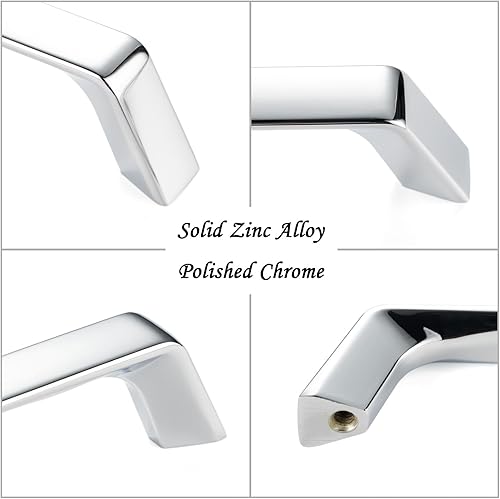 Miniatura 10 de Paquete de 1 tirador de armario de cocina con arco cromado pulido ZP2210 de 8-1316 pulgadas, herrajes sólidos para cajón, tocador, baño, tocador,