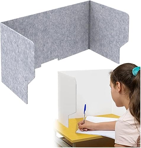 LIGUOYI Panel de privacidad de escritorio para escritorios de estudiantes, separadores de escritorio con amortiguación de sonido, panel de