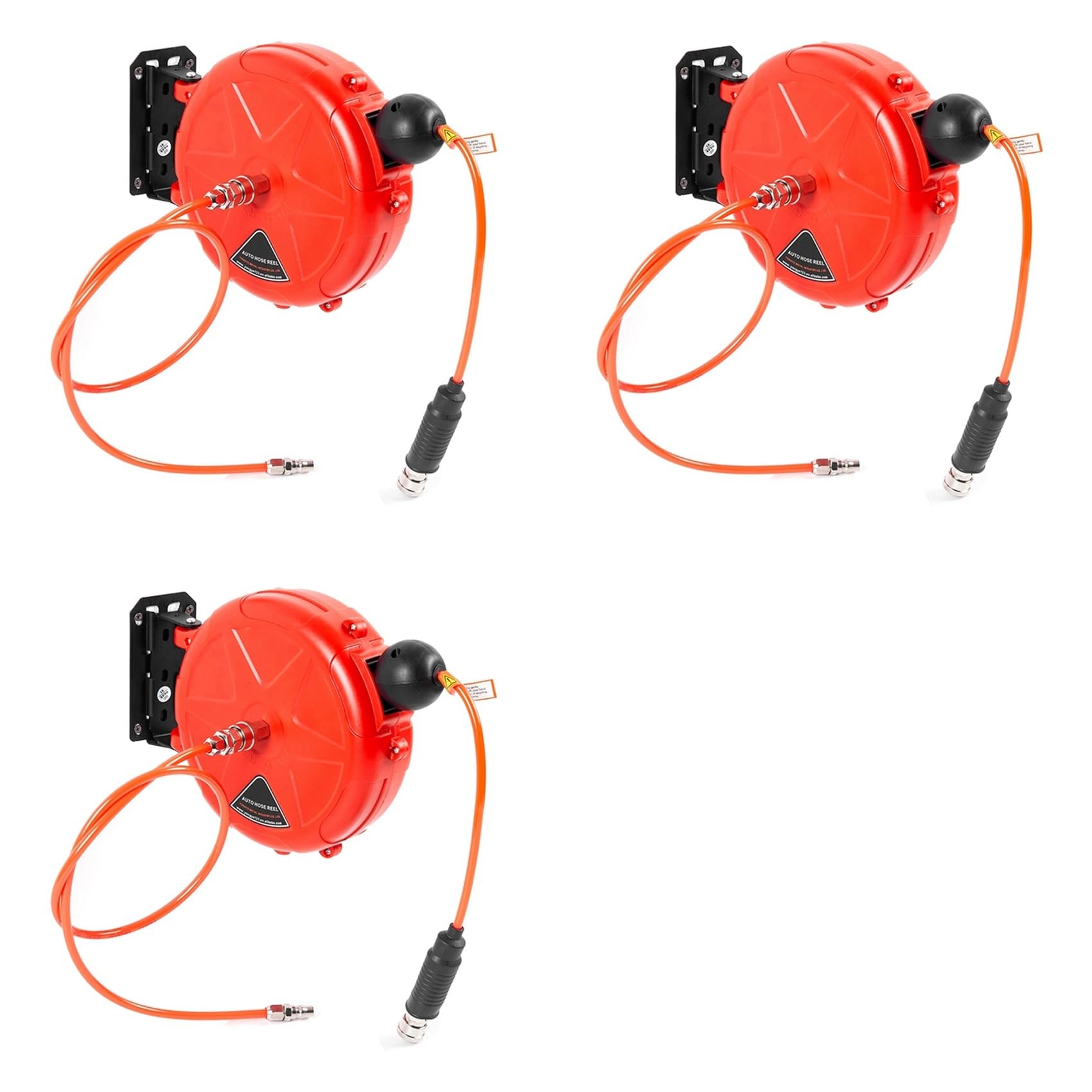 Jnchdghwa As Shown 3X Retractable Air Hose Reel 10M Wall Mounted Automatic Rewind Air Hose Tool With Swivel Bracket Air Compressor Supplies