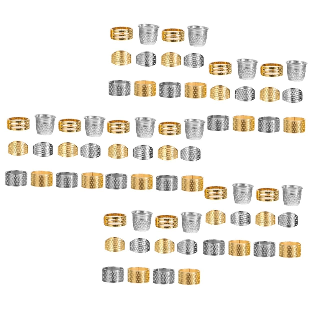 Lurrose 72stücke Fingerhüte Für Näharbeiten Einstellbare Fingerprotektoren Für Sicheres Sticken Und Quilten Für -projekte Und Handarbeiten