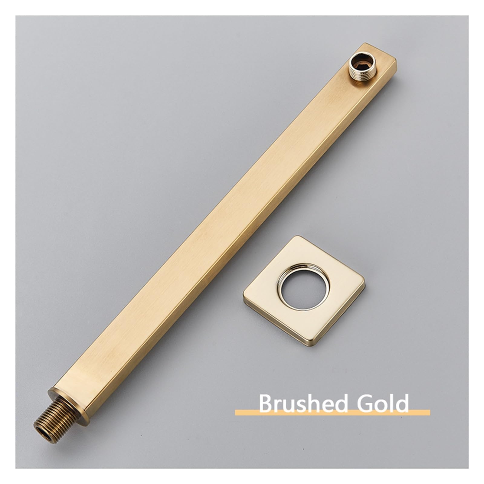 Brazo de Ducha Negro G1/2 montado en la Pared, Soporte de Cabezal de Ducha de Acero Inoxidable, Tubo Fijo de Ducha Dorado for Juego de Ducha (Color : Antique Brass)