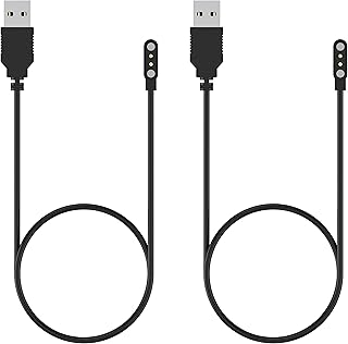 2-Pack Popglory P66 Smart Watch Charger, Magnetic USB Charging Cable Replacement Portable Charger Compatible with P66 Smartwatch