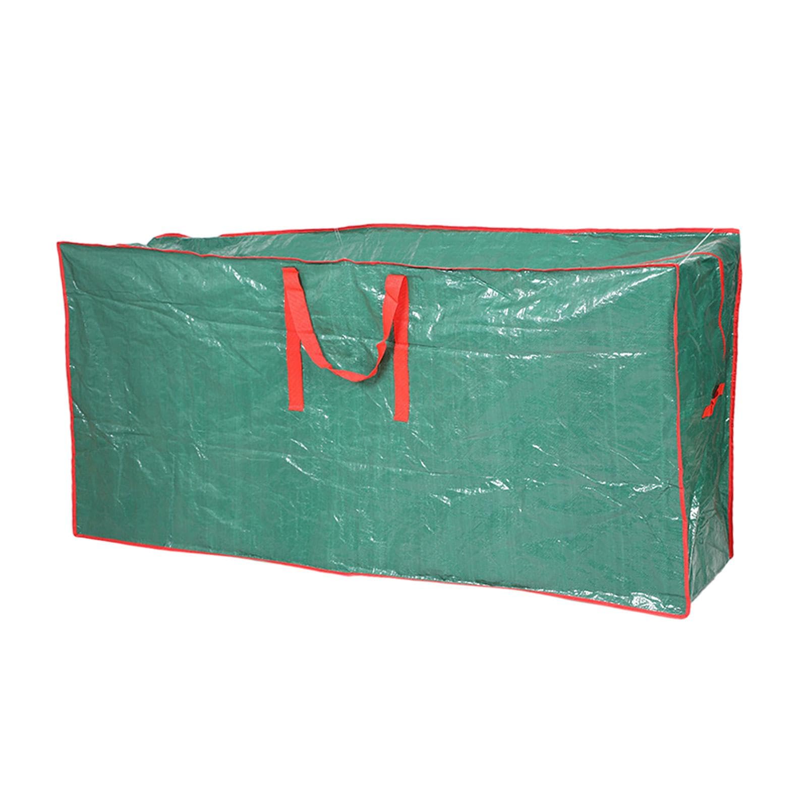 Set di 3 borse portaoggetti per albero di Natale con cerniera, organizer per alberi di Natale, ciondoli, vacanze, verde, grande, 165 x 38 x 75 cm
