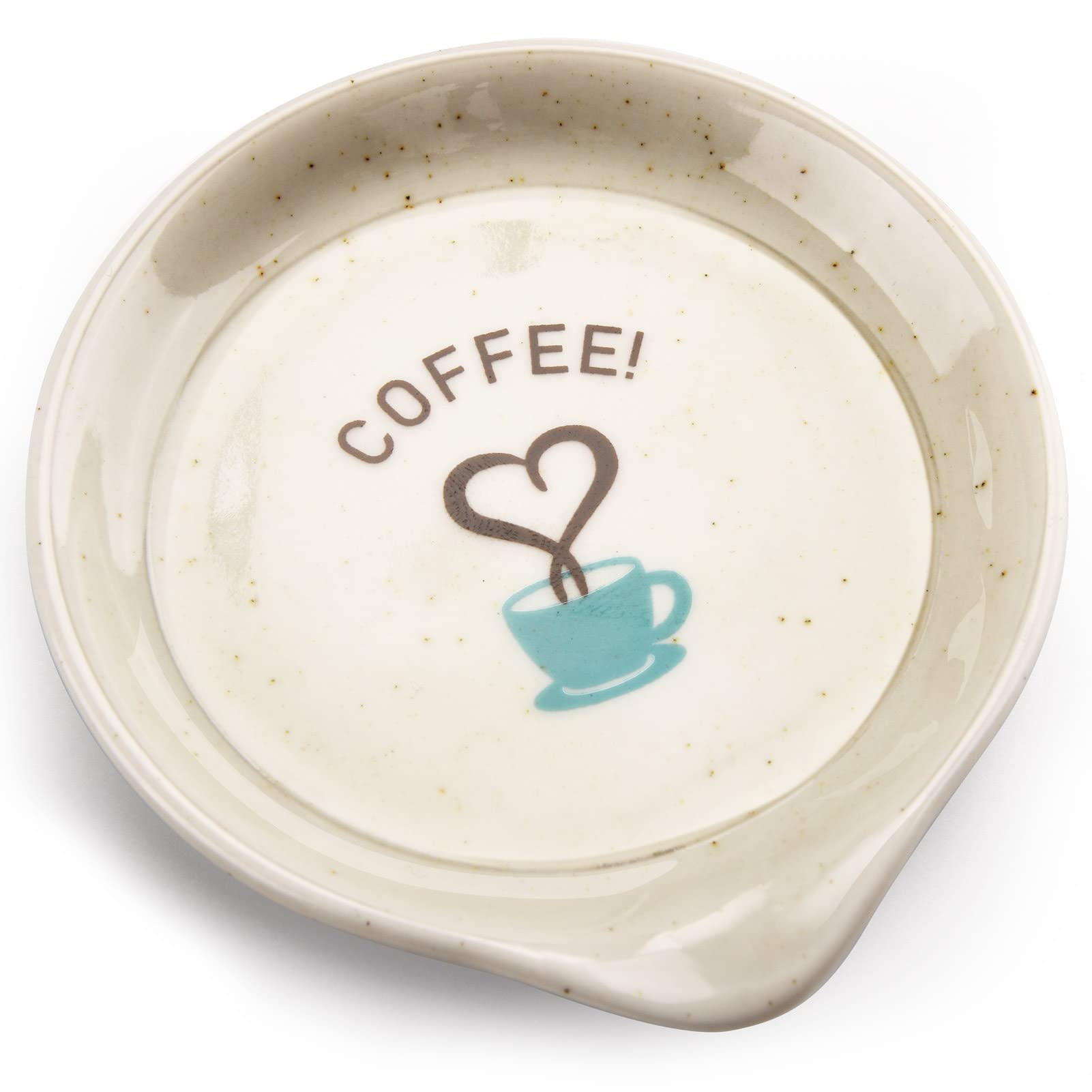 Repose-cuillère à Café Pour Café, Petit Repose-cuillère Pour Station De Café, Repose-cuillère à Thé En Céramique En Forme De Fleur, 1 Pièce (fissures De Glace, Saphir