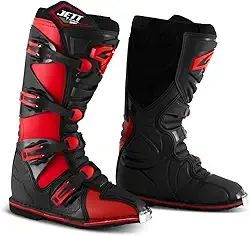 BOTA MOTOCROSS ADULTO PRO TORK JETT TRAIL PRETO - VERMELHO TAM. 43