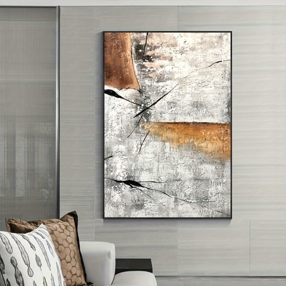 IXEHOH Große Moderne Abstrakte Leinwandbilder für Wohnzimmer, Texturiertes Minimalistisches Wandbild, Vertikale Wanddekoration für Büro, Zeitgenössische Kunst Kunstdruck 20x30cm
