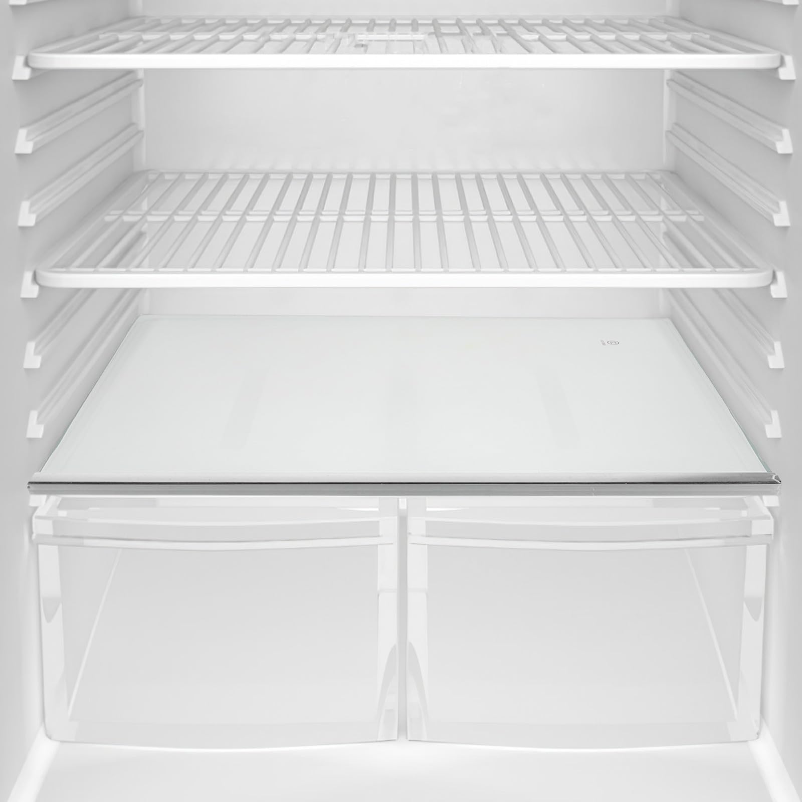 Ciieeo Étagère en Verre Trempé 40x24 Cm pour Congélateur et Réfrigérateur, Séparateur de Rangement Transparent, Pièce de Remplacement Compatible pour Organisation Frigo et Congélateur