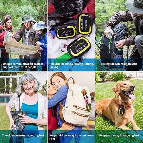 GoTele GPS Tracker - Wander & Outdoor Gerät für Jagd, Kinder und Haustiere - Echtzeit-Tracking, SOS, Geo-Zaun, Kein Netzwerk Erforderlich (2 Pack)