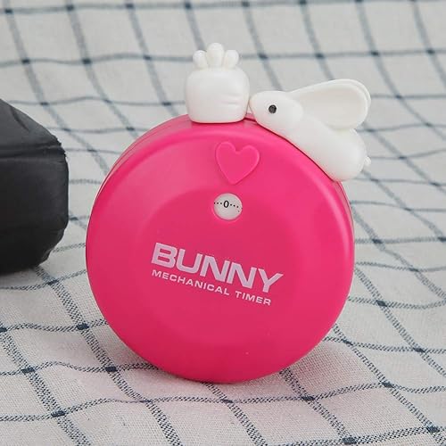 Miniatura 3 de Temporizador de cocina, diseño de conejo de dibujos animados manual de cocina temporizador de alarma recordatorio reloj cuenta atrás herramienta de