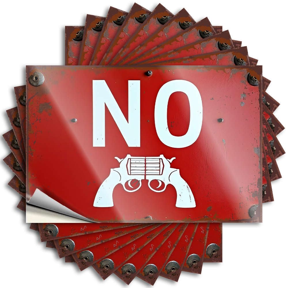 No Guns Allowed Cool Boys Bedroom Decorations - Decals Helmet Removable Vinyl Decal(12X18CM)