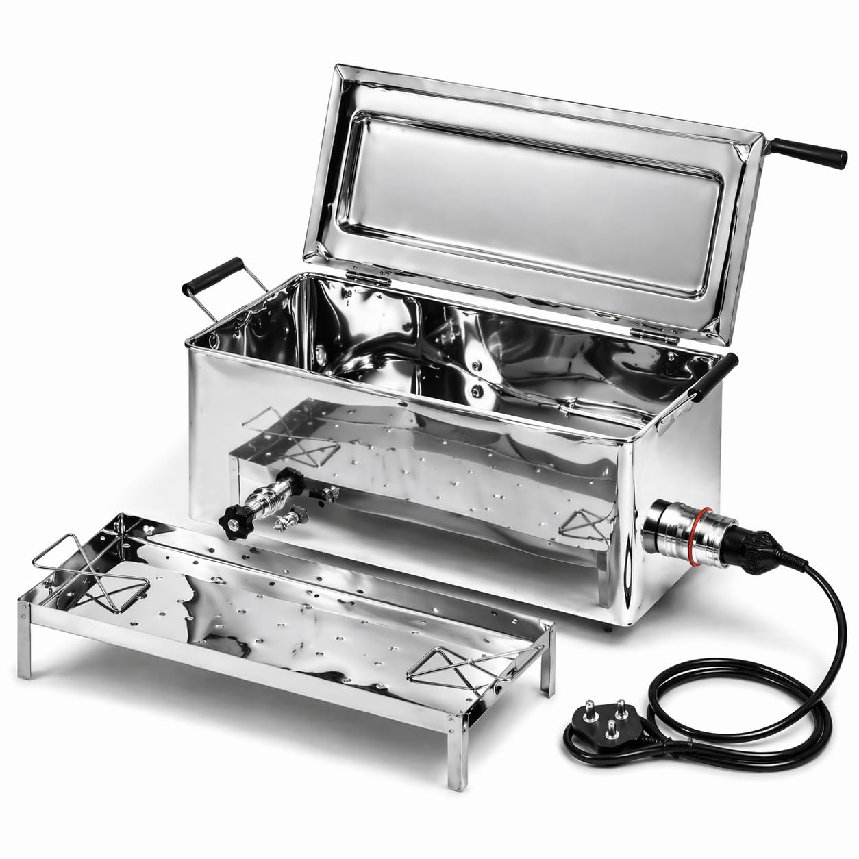 Stainless Steel Instrument Sterilizer Box 8×5×3 Inch | Manual Electric Sterilizing Tray with Lid | Compact Disinfection Unit for Clinic, Dental, OT Use-image-43