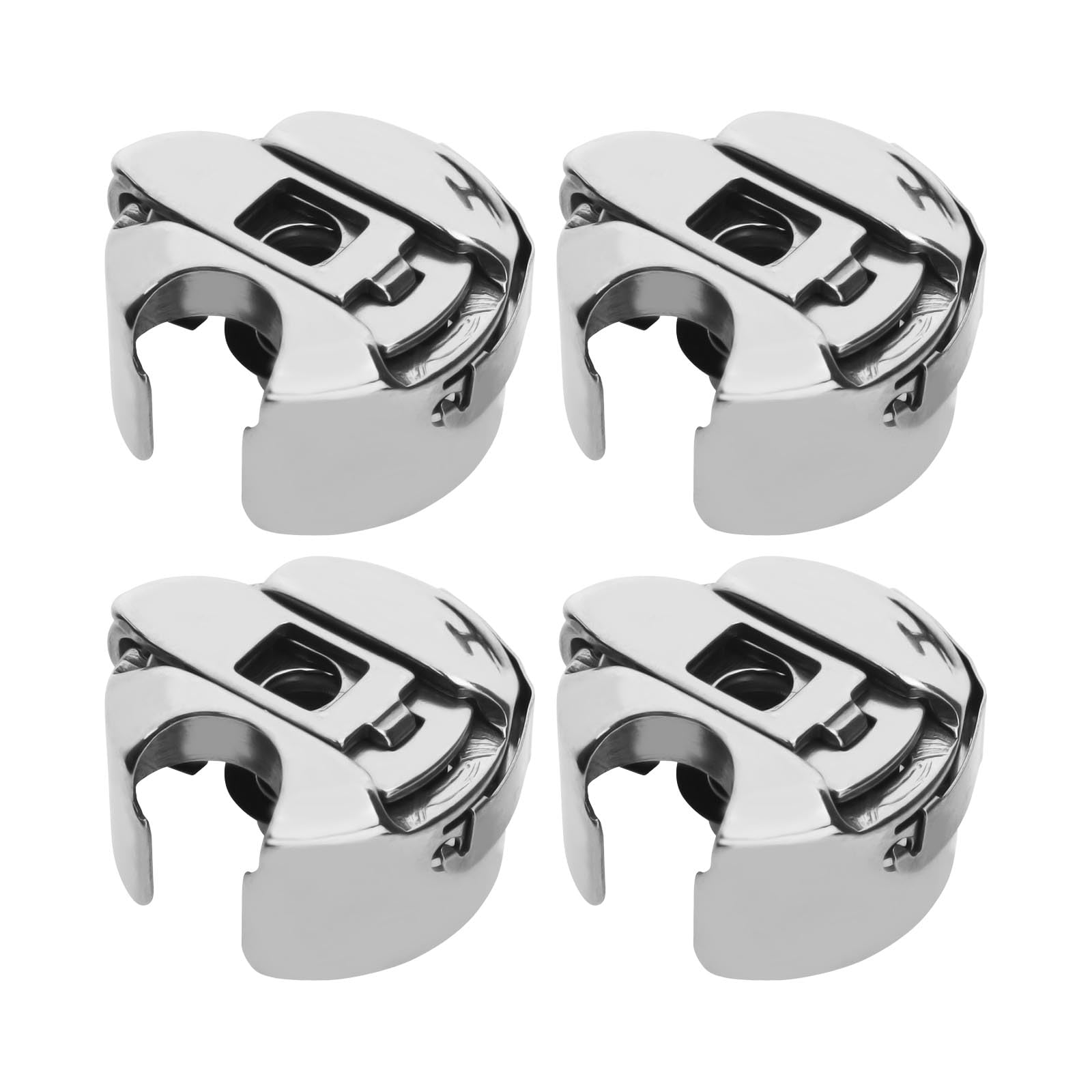 4PCS Stainless Steel Bobbin Case 22.5x13mm Compatible with Juki DDL-5550 DDL-8100 DDL-8300 DDL-8500 DDL-8700 Single Needle Sewing Machine for Front Loading