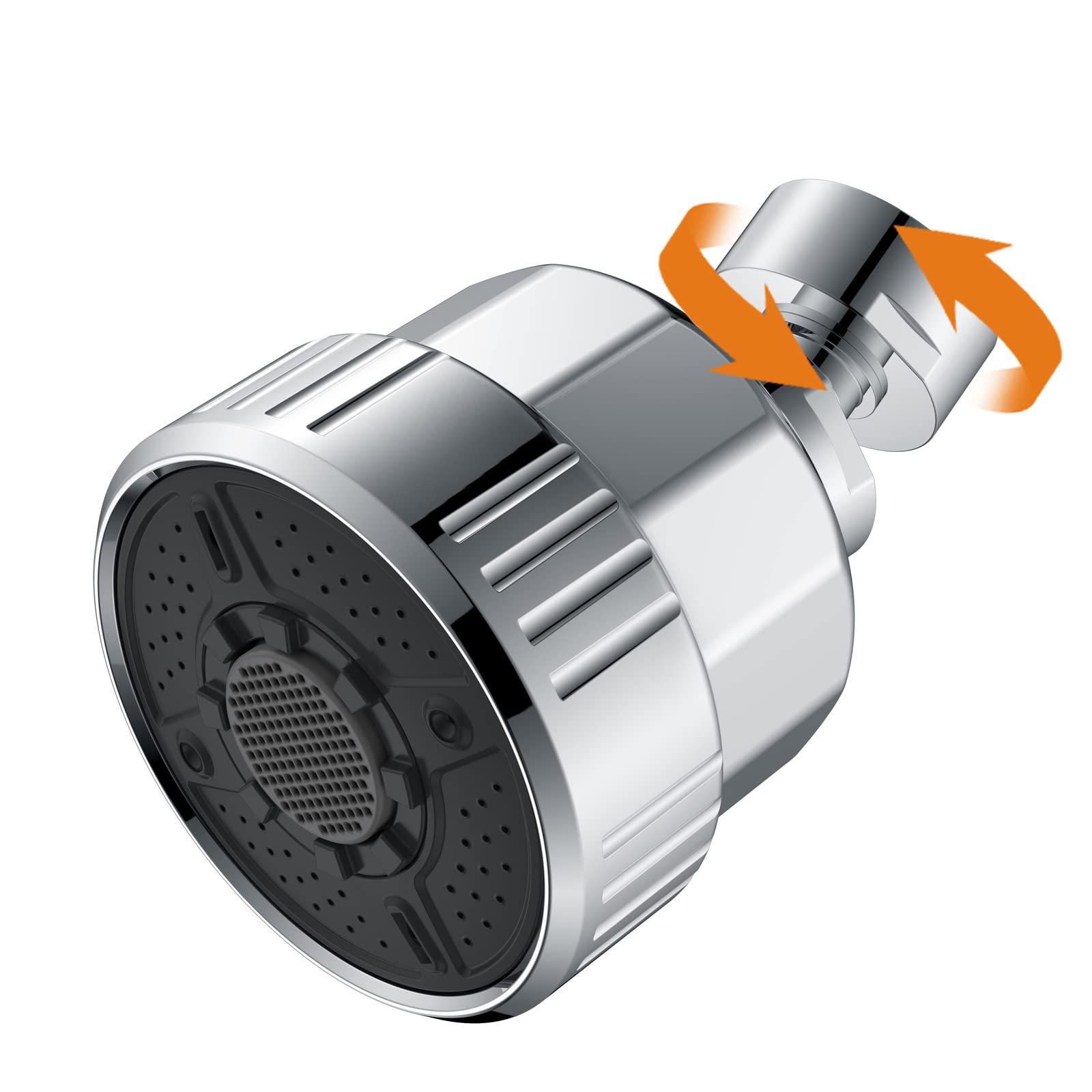 APPASO Kitchen Tap Head Extender Sprayer, Upgraded 5 Modes Kitchen Sink Faucet Head Replacement with 360° Rotation Brass Joint, Chrome Water-Saving Faucet Sprayer Head for Kitchen