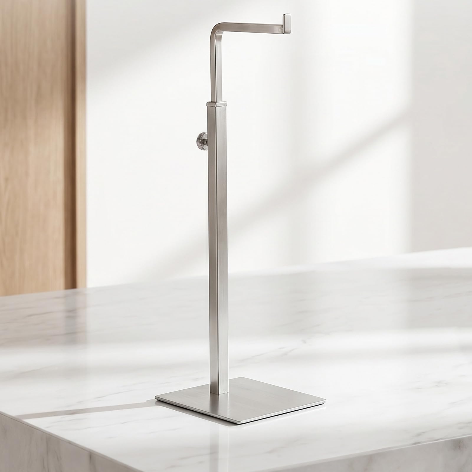 PRETYZOOM 2 Piezas Soporte para Bolso de Acero Inoxidable, Altura Ajustable