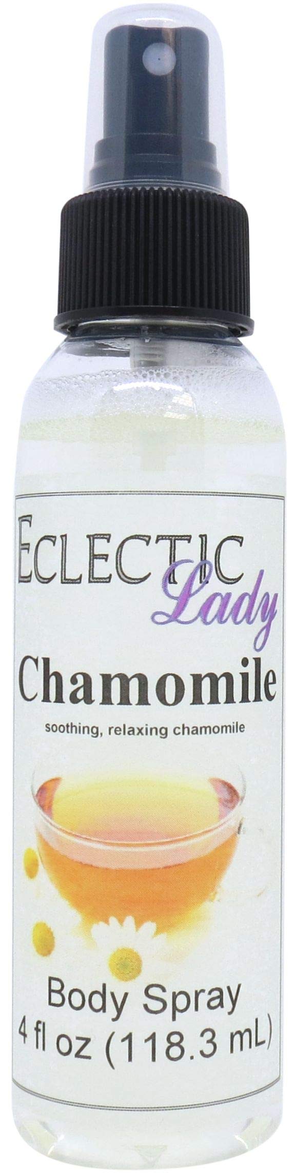 Eclectic Lady Chamomile Body Spray, 4 ounces, Body Mist for Women with Clean, Light & Gentle Fragrance, Cologne with Soft, Subtle Aroma For Daily Use