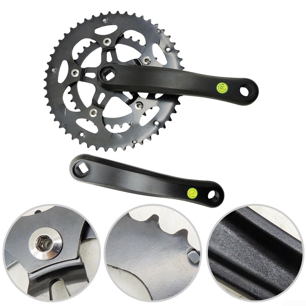 Pédalier de vélo 50/34 dents pour vélo de route 8-10 vitesses, disque à engrenage variable, 170 mm, manivelle à trou carré