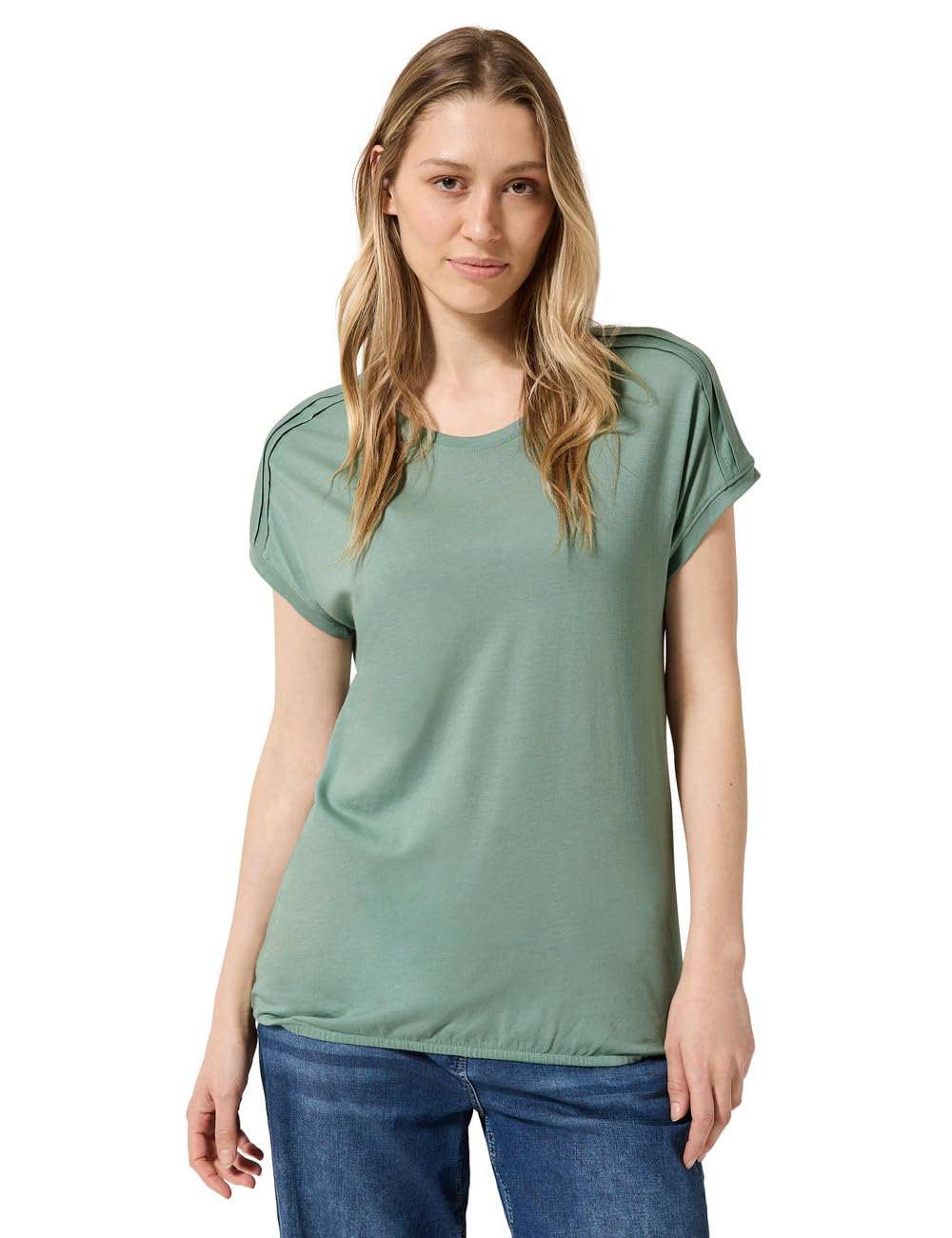 Cecil Women's B323100 T-Shirt, Matcha Green, M