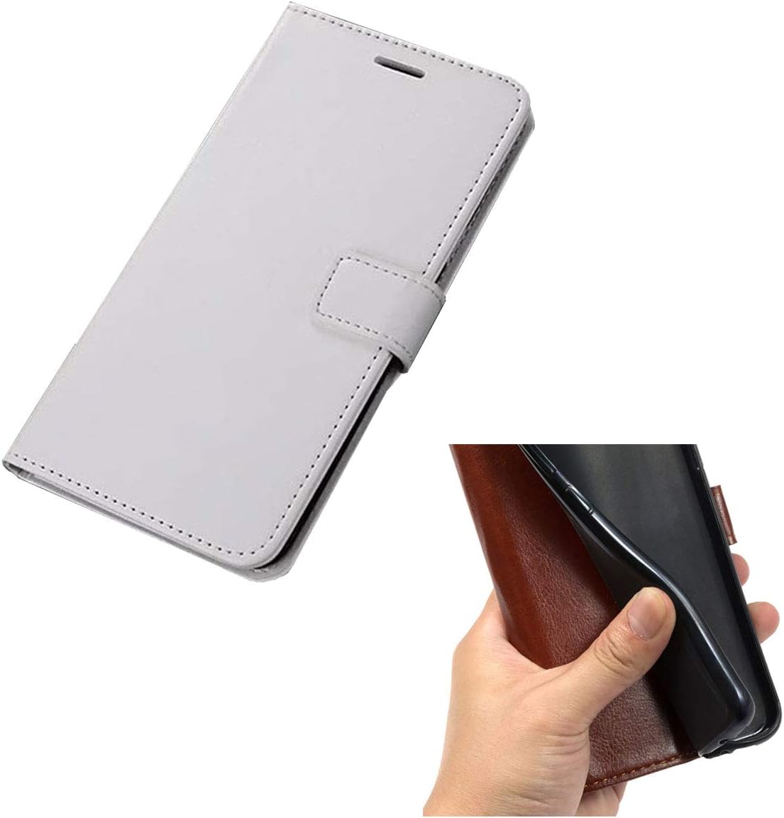 YZKJ Funda para Homtom S99 Flip PU Cuero Boton Magnetico Protectora Case Caso Soporte Billetera Tapa Carcasa Cover para Homtom S99 (5.5