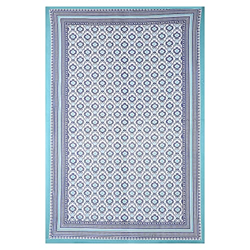 Image of Texstylers Table Cloth | Table Cloth for 6 Seater Dining Table| Dining Table Cover 6 Seater | Table Cover 6 Seater | Dining Table Cover | Rectangle, Cotton,150 cm X 225 cm (Rama)