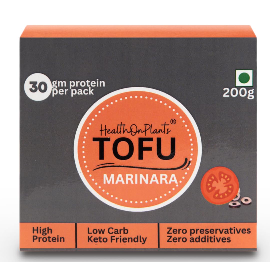 Health On Plants|Marinara Tofu|Shelf -Stable|200 Grams|Ready to Eat|