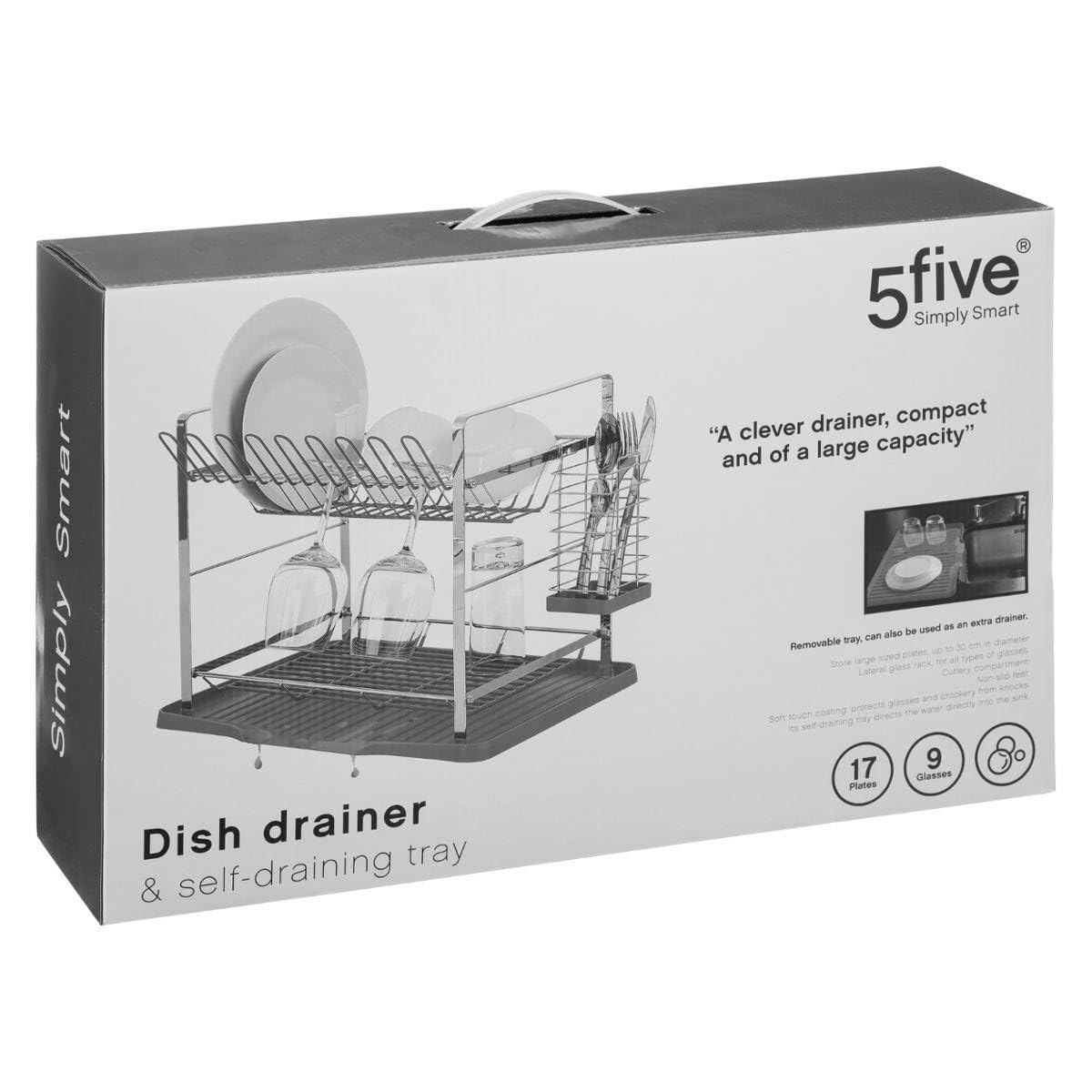 5five - metallabtropfgestell 2 ebenen mit grauer platte