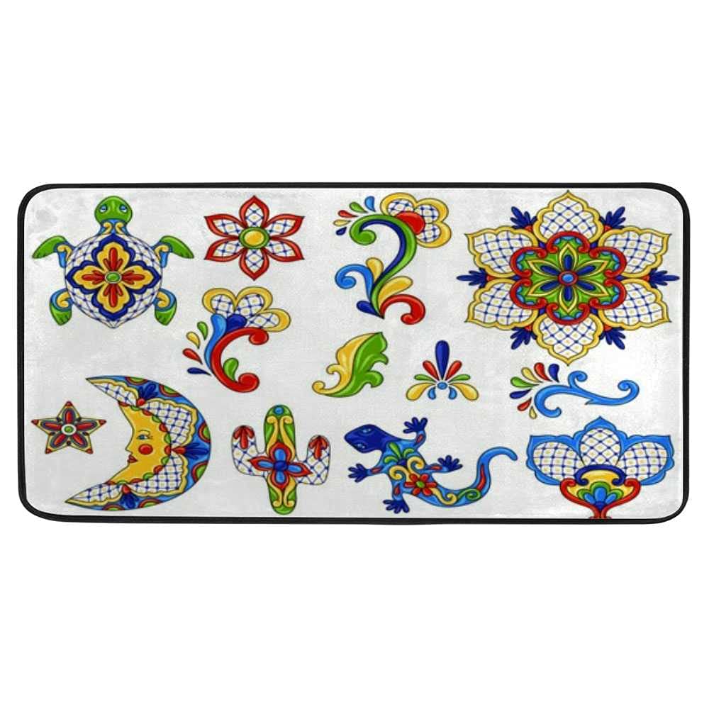 Tapis de cuisine Talavera haut de gamme style ethnique CHEHONG