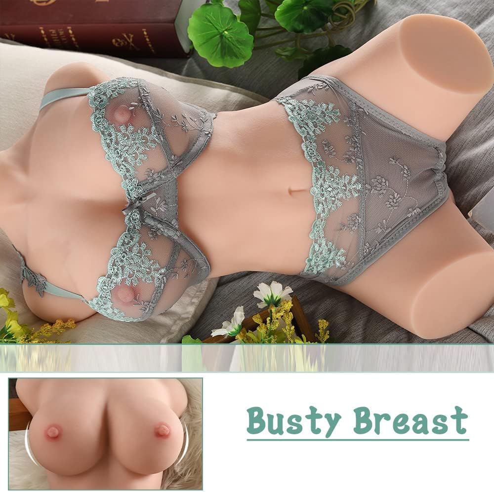 Sex Doll Male Masturbator, Jaspik Realistic Sex Doll Torso with 3D Buttock, Male Sex Doll with Tight Vaginal and Anal, Lifelike Adult Sex Toy for Men Masturbation