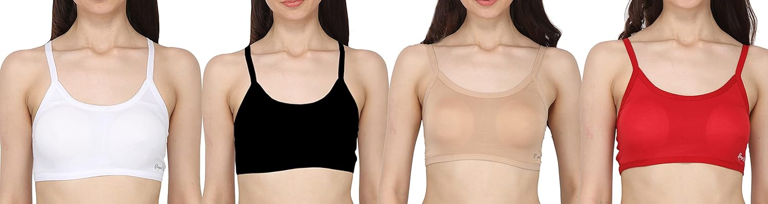 BEYOND BEAUTY Women’s Cotton Lightly Padded Non-Wired Regular Bra (Pack of 4) BEYOND BEAUTY Women’s Cotton Lightly Padded Non-Wired Regular Bra (Pack of 4)