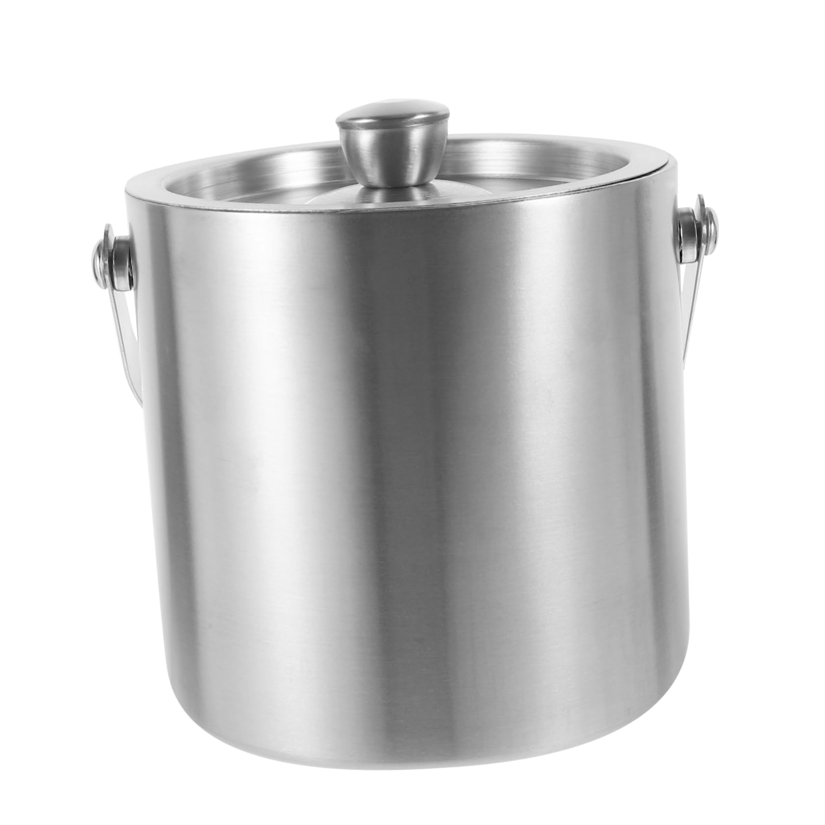 GLEAVI Secchiello per Ghiaccio in Acciaio Inox da 1,6 l Argento