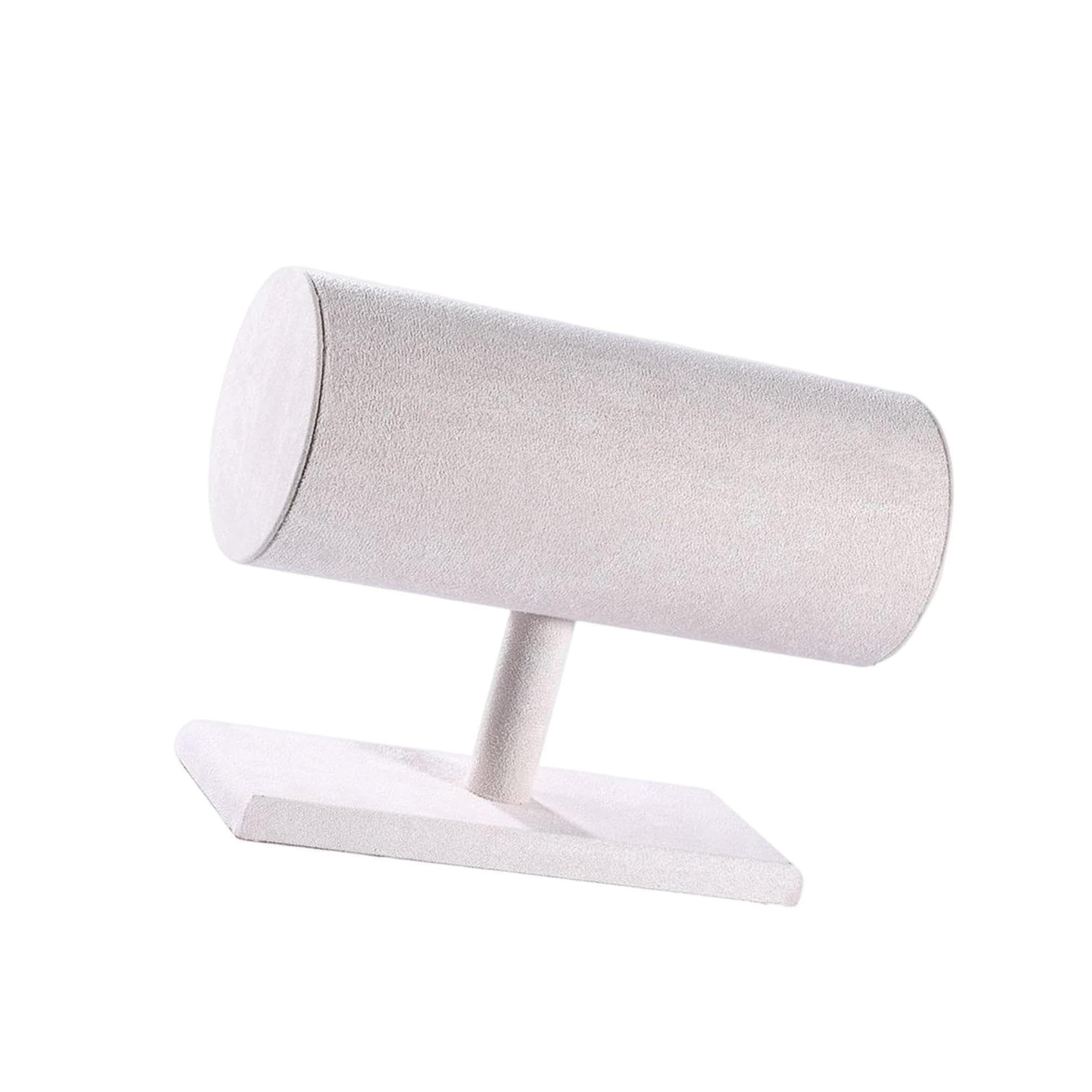 Zambuph Plush Velvet Sturdy Hairband Display Stand for Bracelet Jewelry and Necklace Organizer Holder, Beige