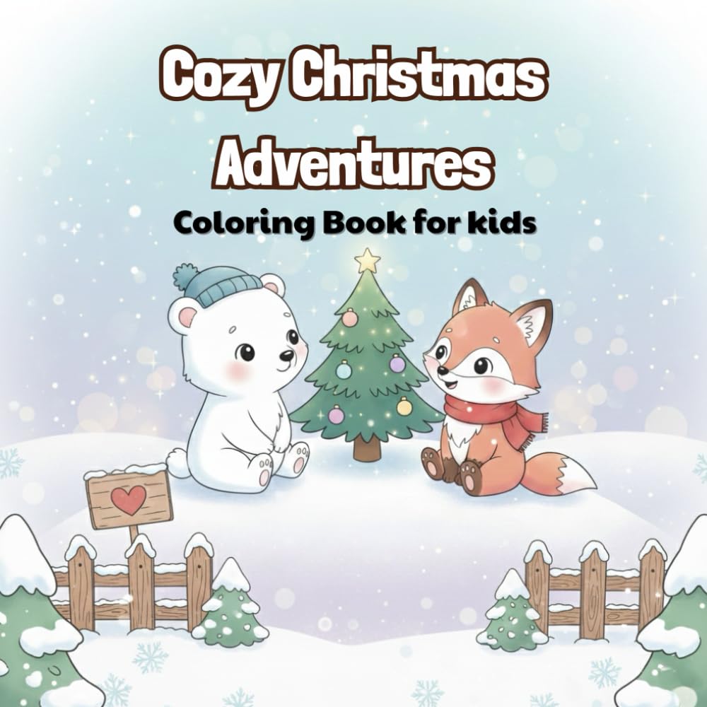 Cozy Christmas Adventures Coloring Book for Kids: Gentle winter fun and playful illustrations to color and relax.