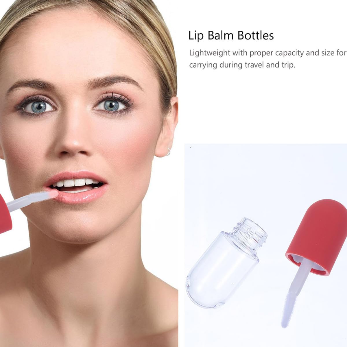 Tubos Rellenables de Brillo de Labios de 4,5ml de Plástico 20 que Aman la Belleza para Principiantes y Amigas Femeninas