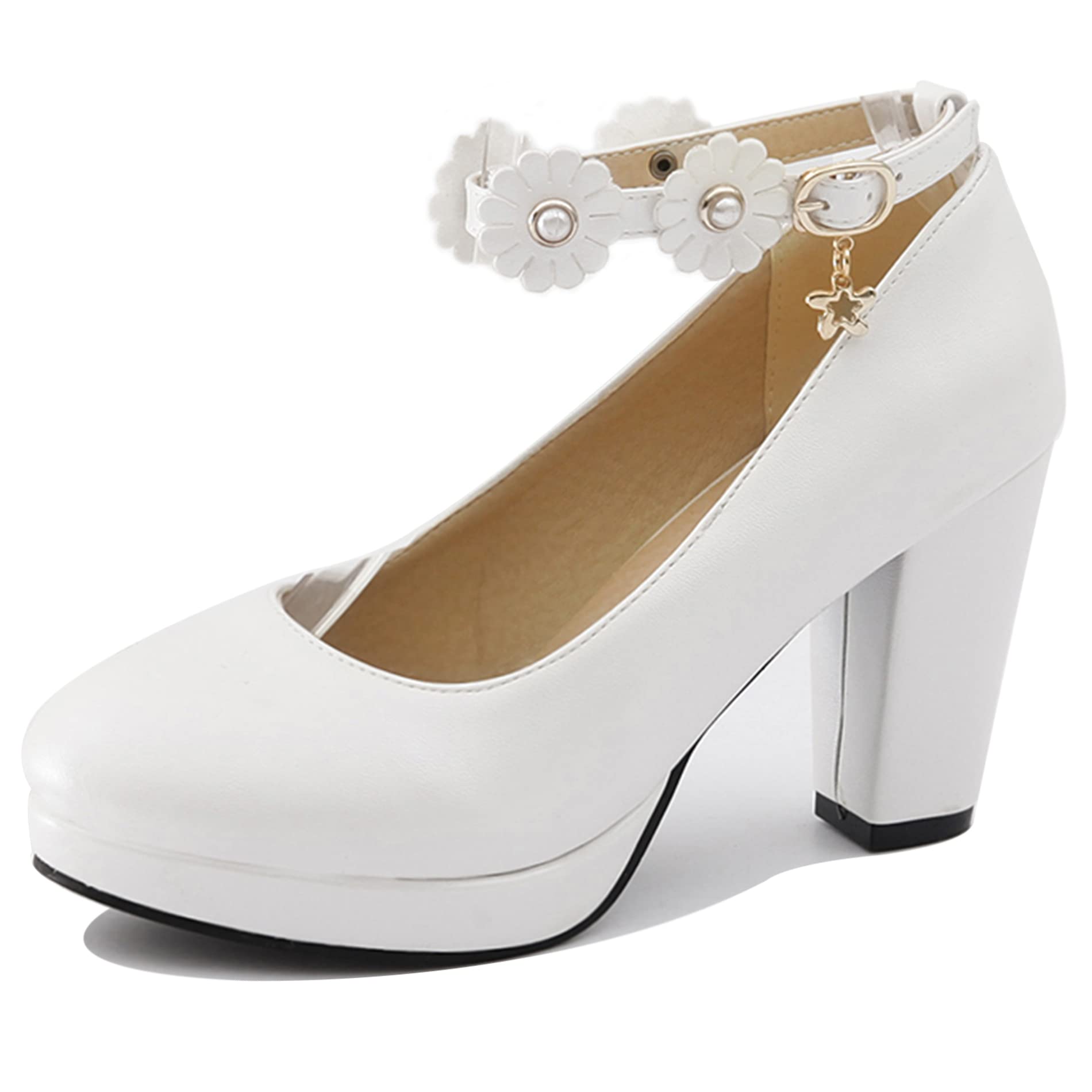 Zapatos Tacon Mujer Merceditas De Mujer Con Tacón Bajo Punta