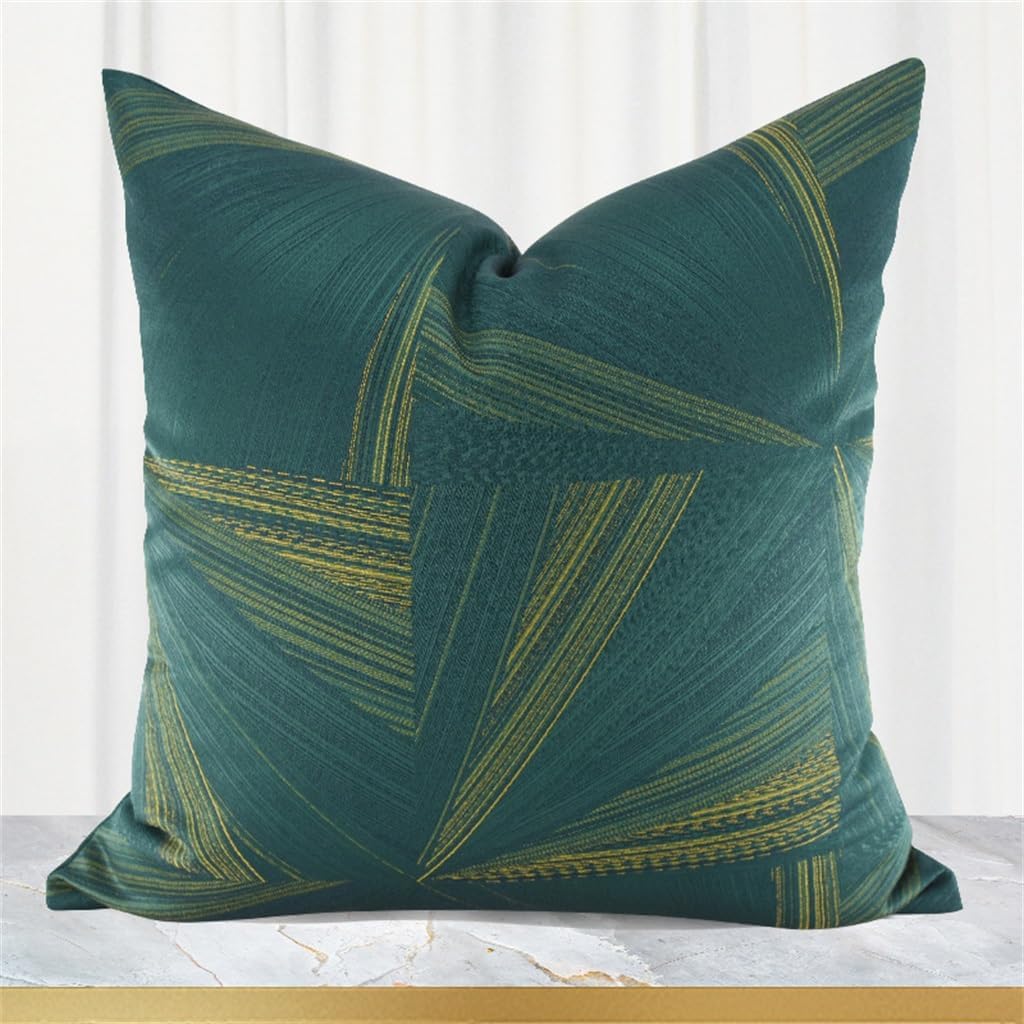 HBJWOV ometric Abstract Green Double-Sided Sofa Pillow Cover Living Room Model Balcony Bedroom by Bag