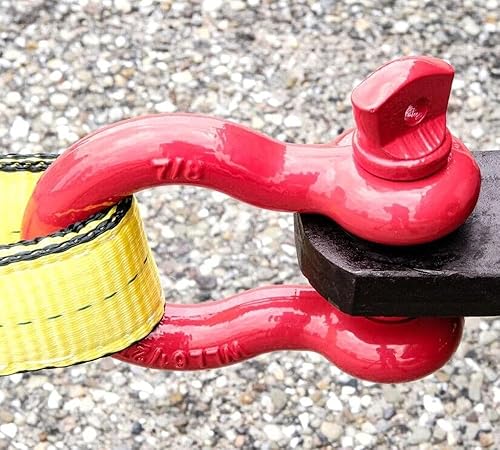 Miniatura 7 de Mytee Products Grillete de anclaje de acero al carbono forjado de 1-18 pulgadas con pasador de tornillo de aleación WLL 9.5 toneladas (19,000