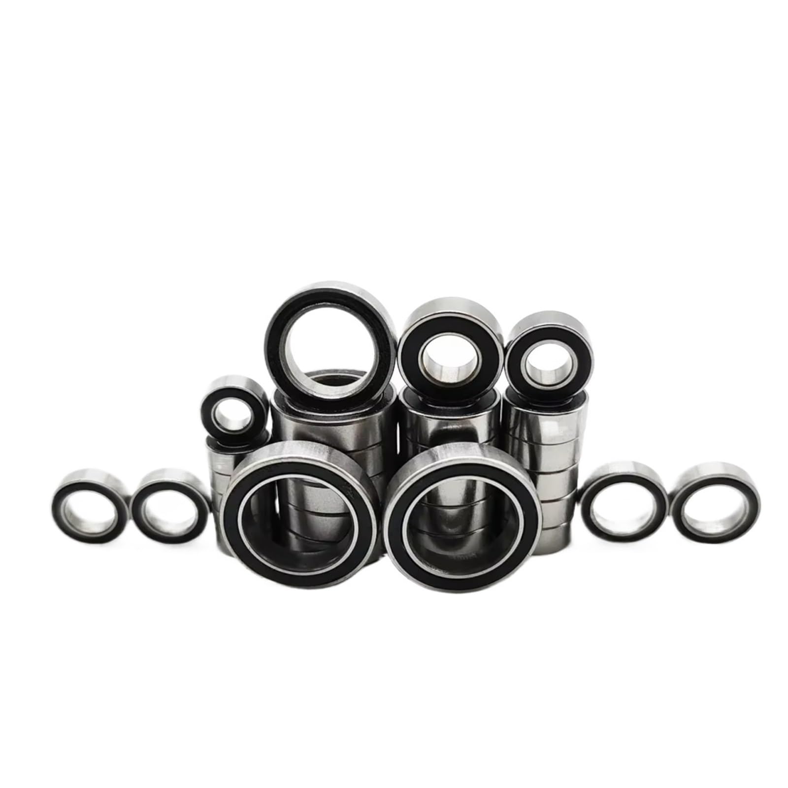 RC Cojinetes Sellados Para 1/10 30 Piezas Kit De Rodamientos De Bolas De Acero Caucho Negro Totalmente Sellado Para Coche RC De 800A Accesorios De Actualización