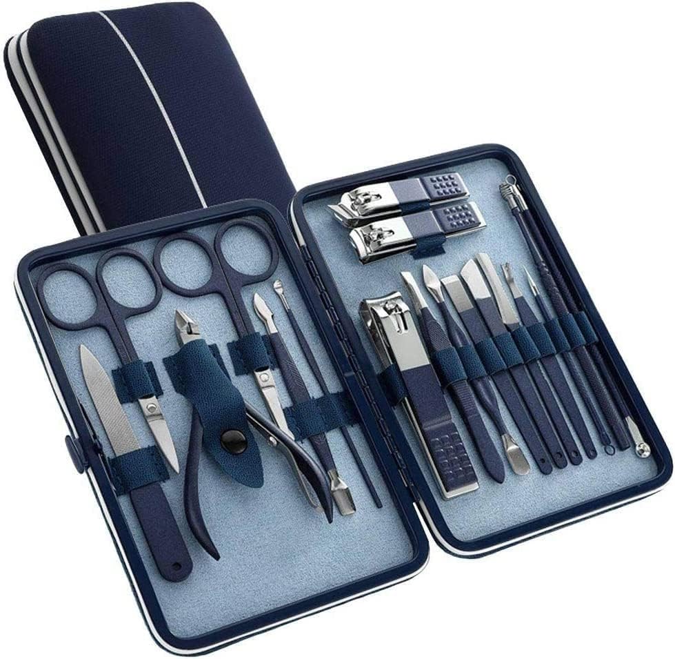 Ensemble de coupe-ongles professionnel pour hommes et femmes avec étui