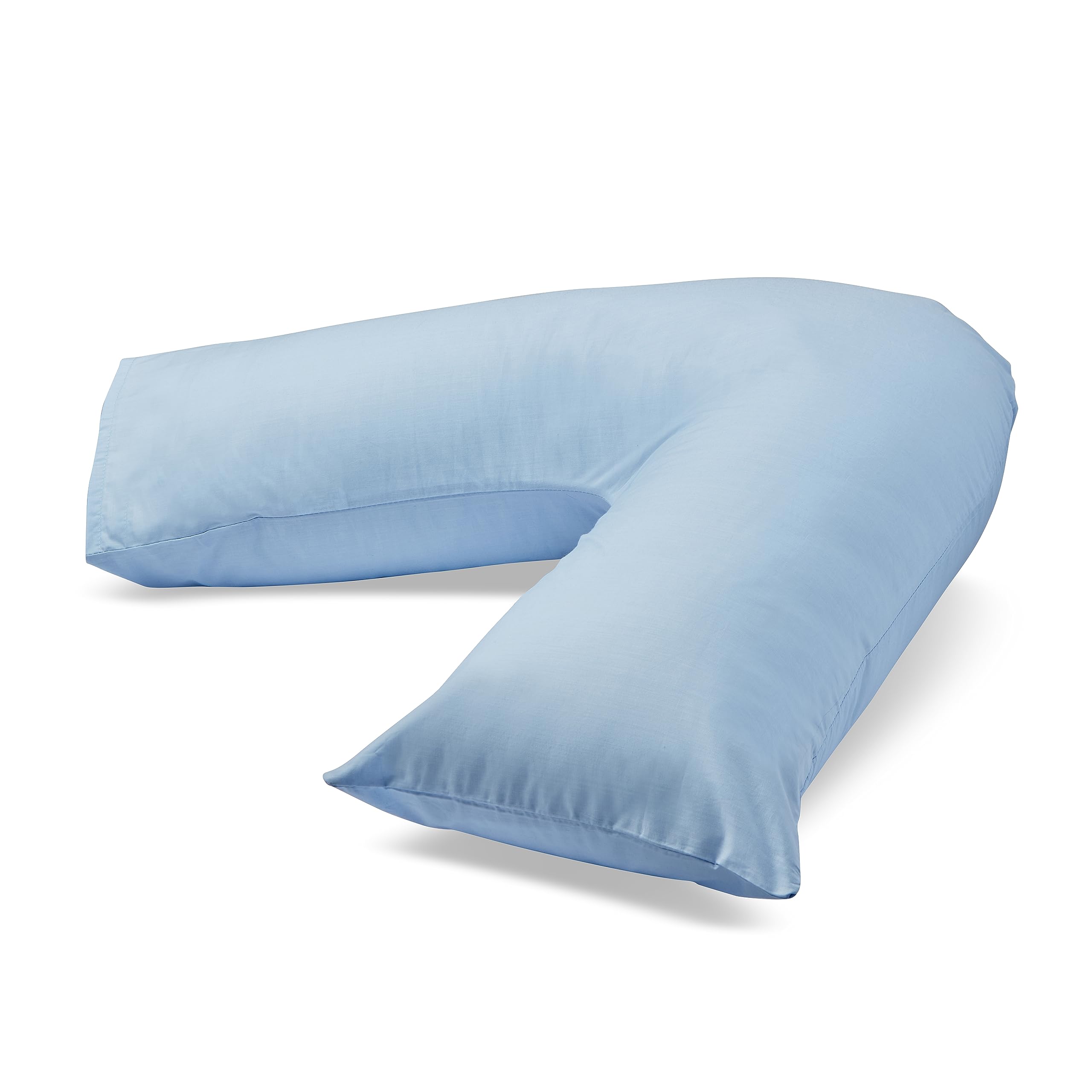 Charlotte Andersen Sky Blue Luxury Orthopaedic V Shape Pillow With Polycotton Pillowcase To Support Neck Back & Head (, V Pillow With Pillowcase)