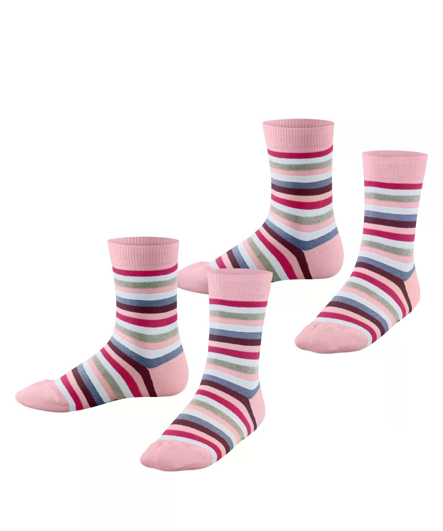 ESPRIT Unisex Kinder Playful Stripe 2-Pack Socken Baumwolle atmungsaktiv