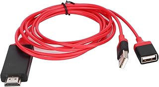 WOOXGEHM USB to HDMI Cable, Phone to TV Adapter, 1080P HD HDTV Mirroring Cable for Tablet Smartphones to TV Projector Monitor