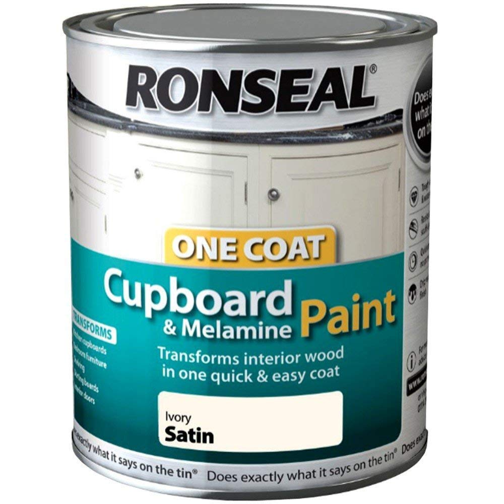Ronseal 35072 Ivory OC Cupboard Paint Satin 750ML