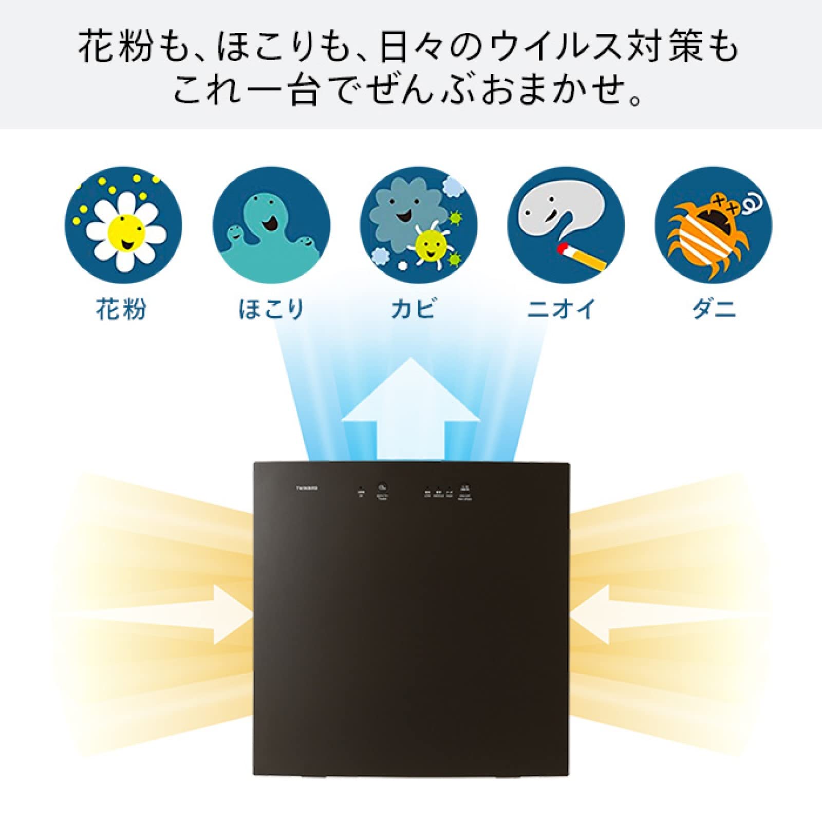 Amazon | TWINBIRD(ツインバード) 空気清浄機 へパフィルター