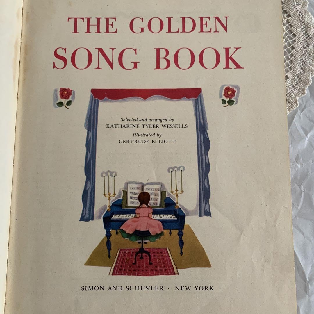 Amazon.co.jp: 1945年ビンテージ楽譜絵本 洋書 古書 児童書